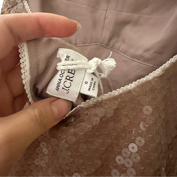 NWT JCREW x ANNA OCTOBER Limited Edition Sequin Slip Holiday Mini Dress 0 - Picture 7 of 10